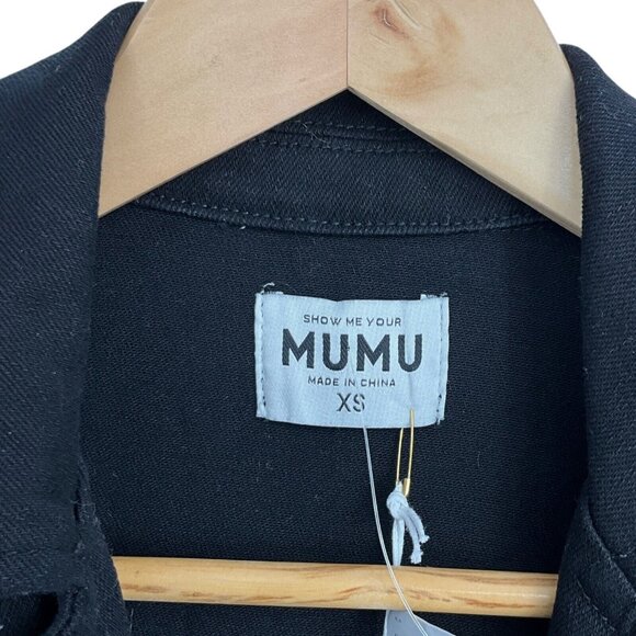 NWT Show Me Your Mumu Jacksonville Jumpsuit Black Denim Size XS Sleeveless - Picture 7 of 11